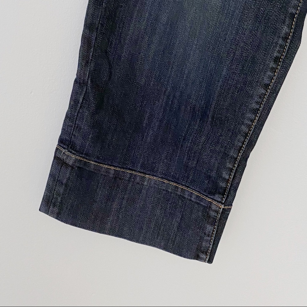 Chico’s Dark Wash Wide Leg Cropped Denim Jeans Size 4 - Picture 5 of 8